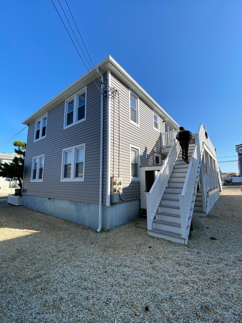 Graystone Vinyl Siding on Beach House Long Beach Island, NJ