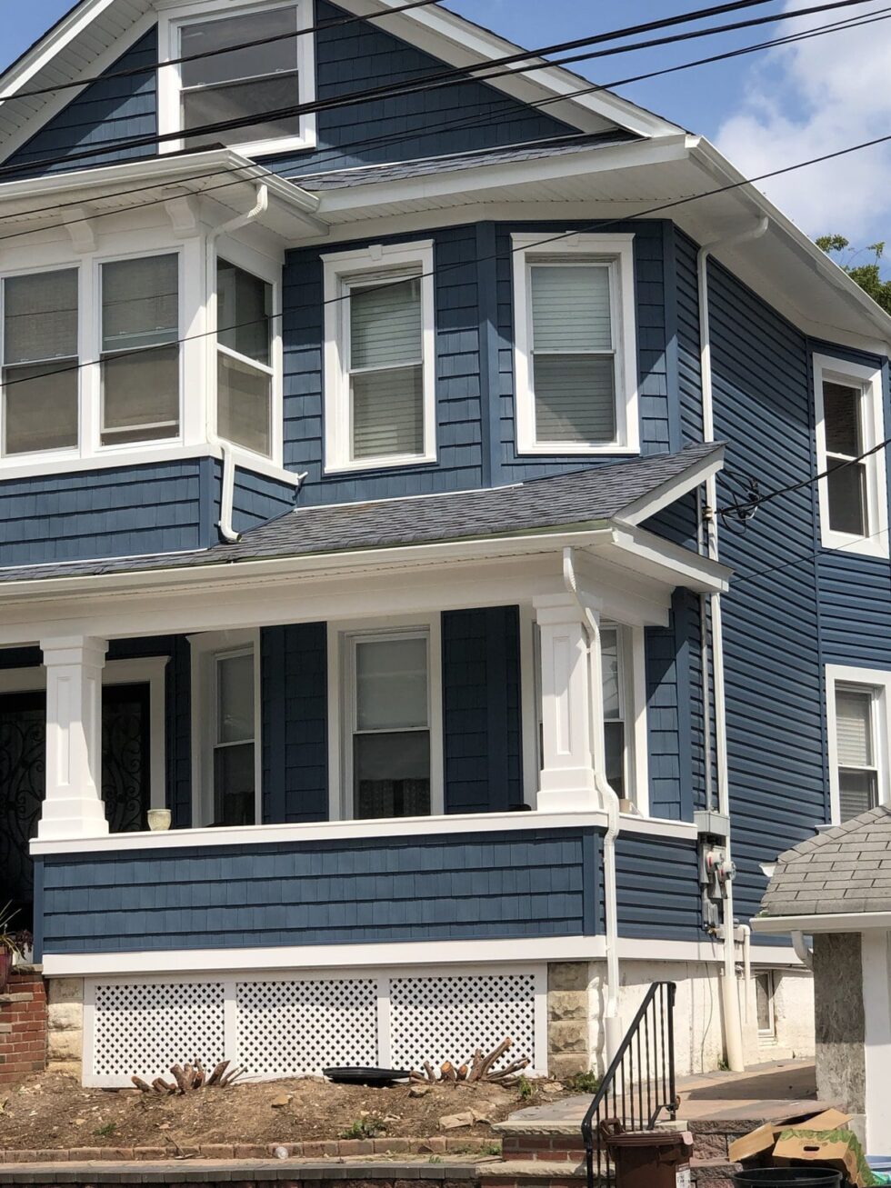 Regatta Blue Shake & Vinyl Siding Installation - Staten Island, New York