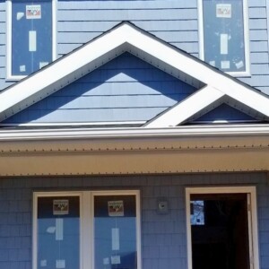 Vinyl Shake Siding in the Color Polaris with White trim