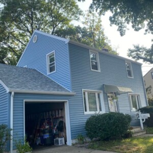 Vinyl Clapboard Siding in the color Polaris with White trim